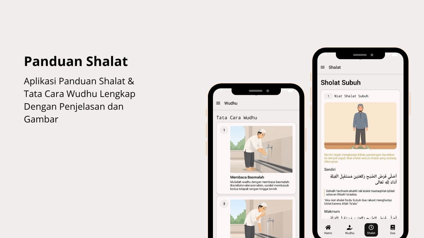 Ilustrasi aplikasi Panduan Shalat
